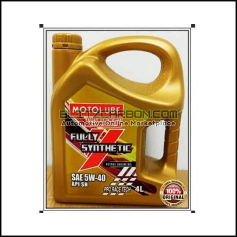MOTOLUBE Semi Synthetic Petrol Engine oil 5W-30 SN 4L Minyak Hitam Minyak Pelincir kereta