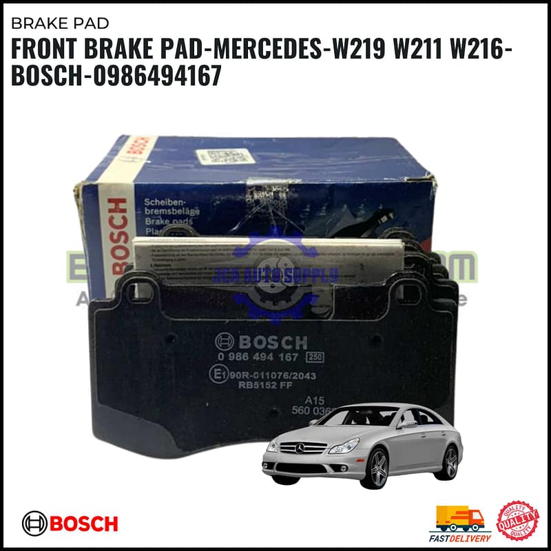 FRONT BRAKE PAD-MERCEDES-W219 W211 W216-BOSCH-0986494167