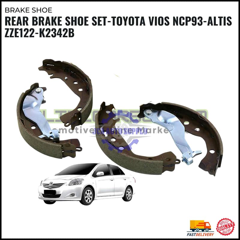 Rear Brake Shoe Set-Toyota Vios NCP93-Altis ZZE122-K2342B