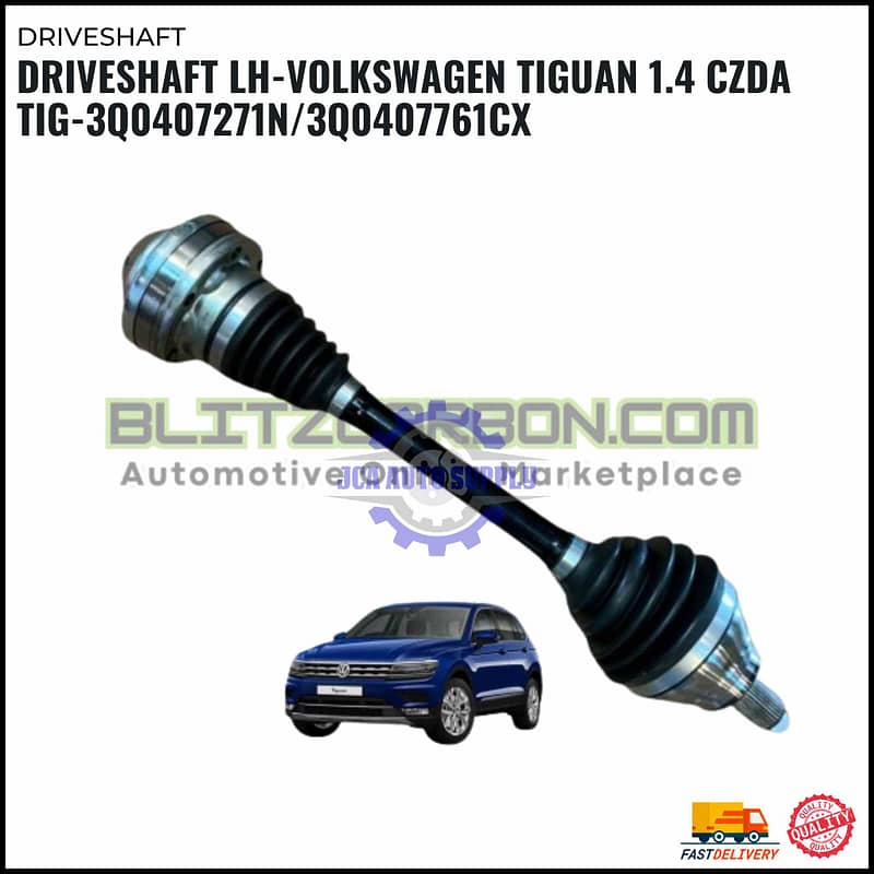 Driveshaft LH-Volkswagen Tiguan 1.4 CZDA TIG-3Q0407271N/3Q0407761CX