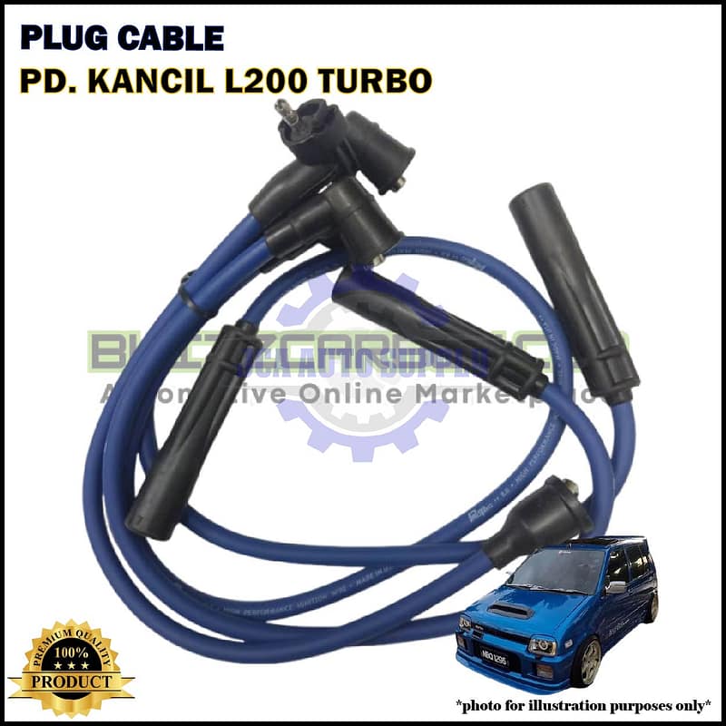 Perodua Kancil L200 Turbo-Daihatsu Mira L200-Spark Plug Cable-PWPK06