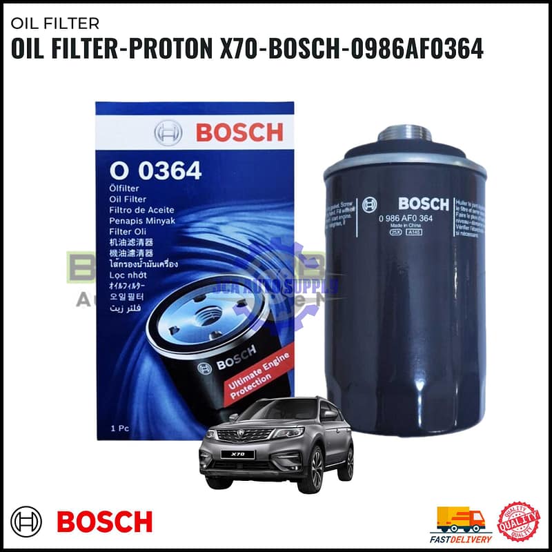 Oil Filter-Proton X70-BOSCH-0986AF0364