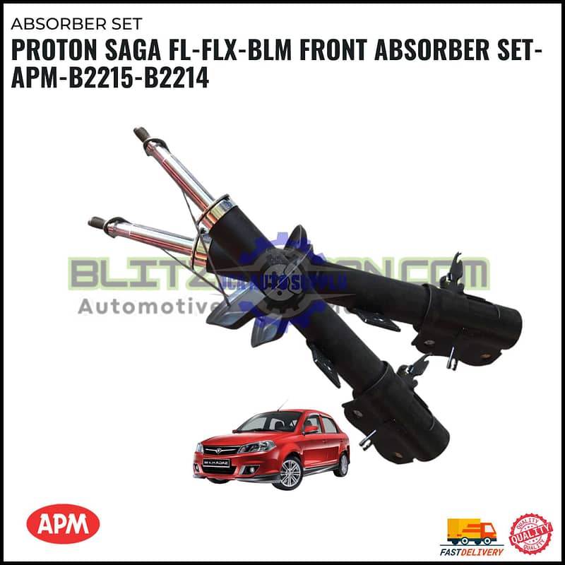 Proton Saga BLM-FL-FLX-Saga VVT Front Absorber Set-APM-B2215-B2214