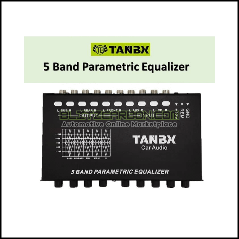 TANBX Car Audio 5-Band Parametric Equalizer with Subwoofer Output, TB-EQ5