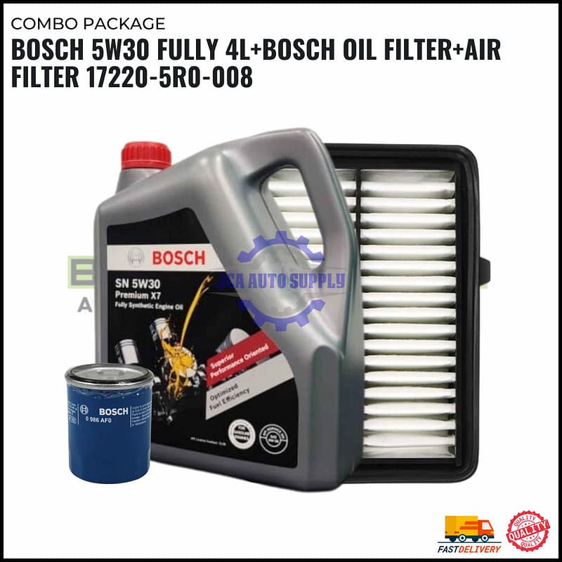 COMBO PACKAGE HONDA BRV 1.5CC 2021.CITY GM6(T9A>YEAR 2017).HRV HYBRID RU1.U2.JAZZ GK5 (T5A>YEAR 2015)-BOSCH 5W30 PACKAGE