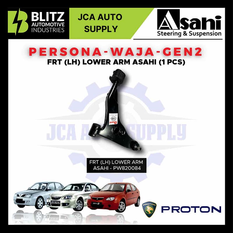 PERSONA.WAJA GEN2 FRT LH ASAHI LOWER ARM WITH BUSH PW820084 BLITZ 1.jpg