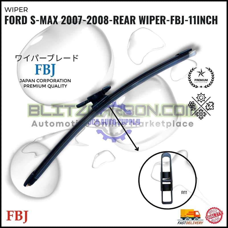 Ford S-Max 2007-2008-Rear Wiper-FBJ-11inch