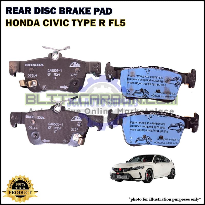 Honda Civic Type R FL5-Rear Disc Brake Pad-HONDA-43022-T60-A01