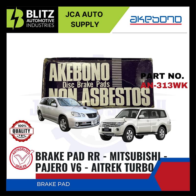 MITSUBISHI - PAJERO V6 - AIRTREK TURBO - N13- Front Brake Pads - AKEBONO - AN-313WK-