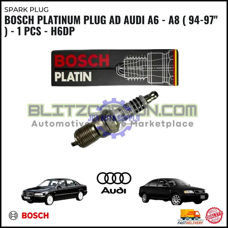 BOSCH PLATINUM PLUG AD AUDI A6 - A8 ( 94-97" ) - 1 PCS - H6DP
