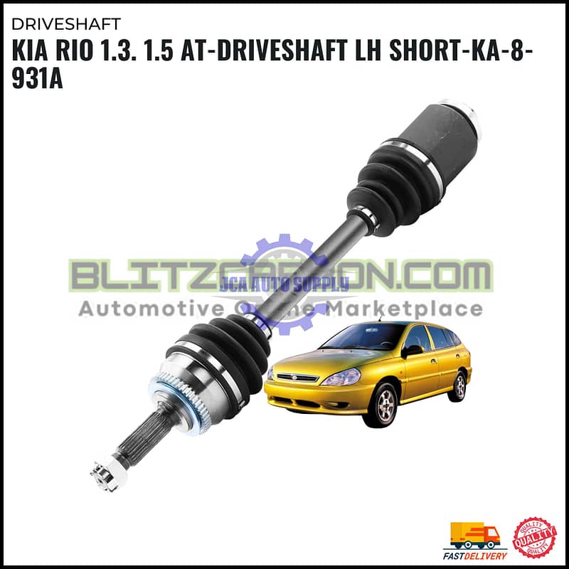 Kia Rio 1.3. 1.5-Driveshaft LH Short-KA-8-931A