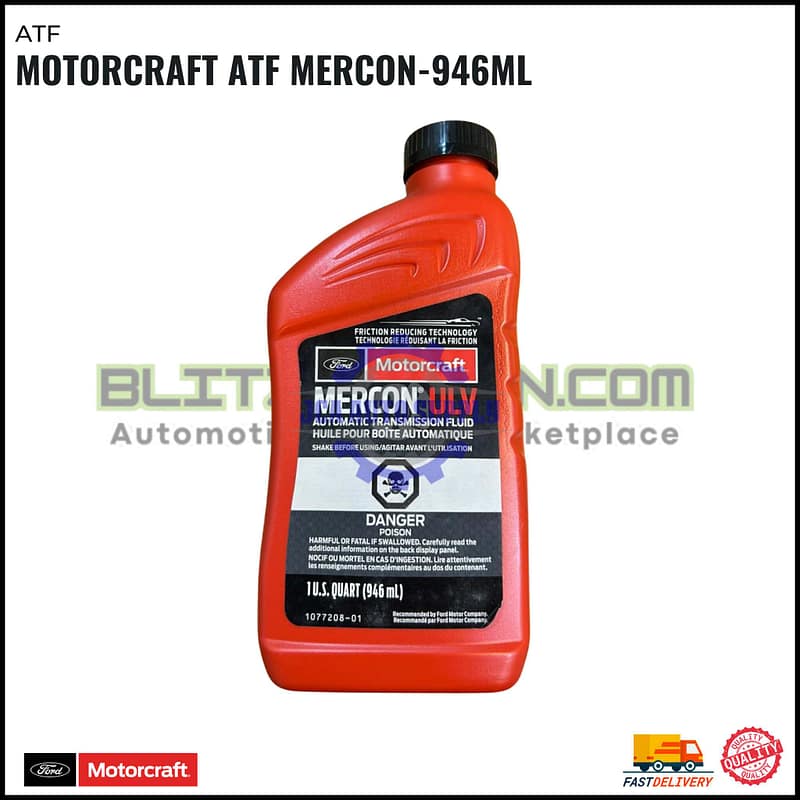 Motorcraft Mercon ULV Automatic Transmission Fluid 10 Speed-946ML