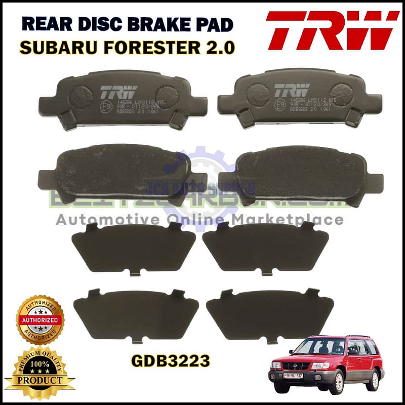 Subaru Forester SF SG-Impreza-Legacy-Rear Disc Brake Pad-TRW-GDB3223