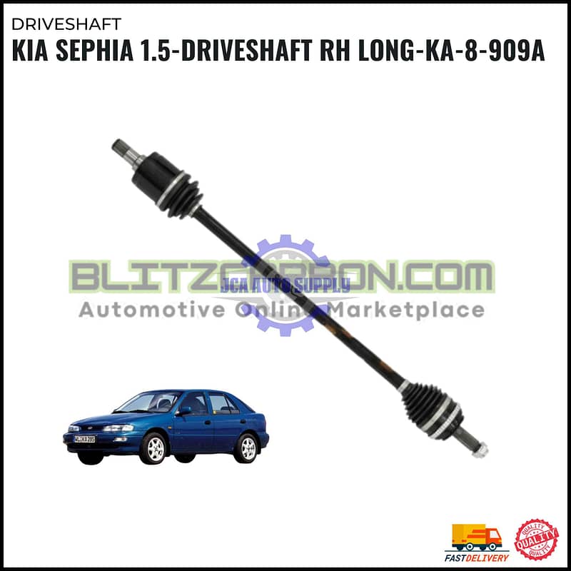 Kia Sephia 1.5-Driveshaft RH Long-KA-8-909A