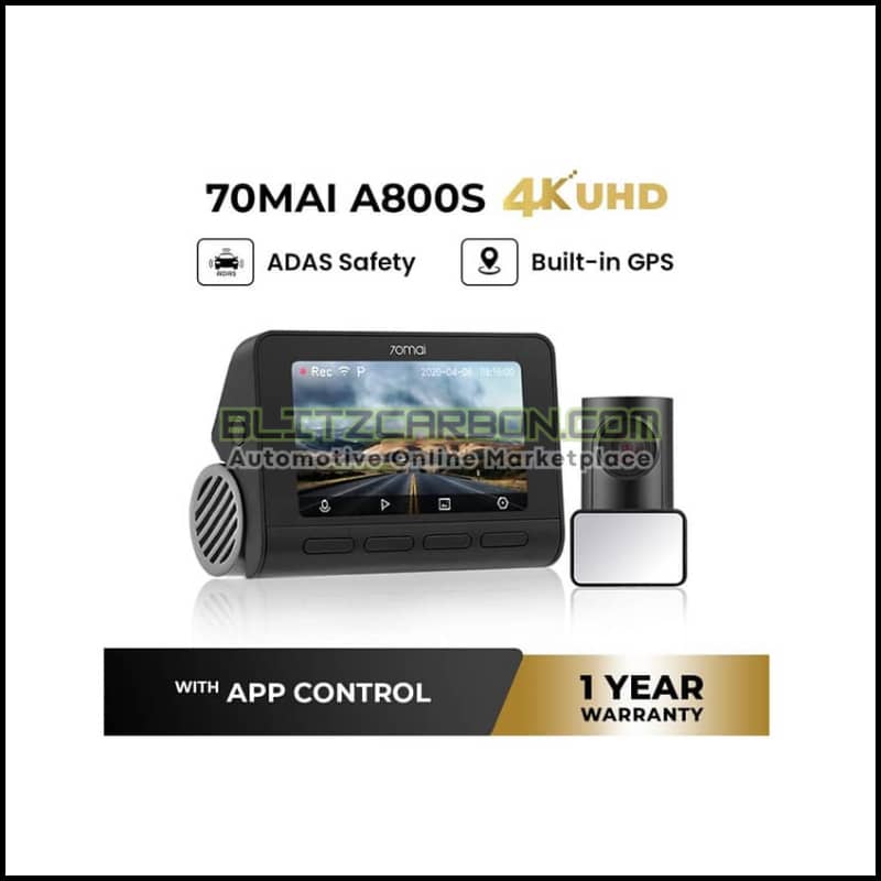 70mai A800s Or A800 Set Car Recorder Dual vision 140 FOV 4K Ultra HD Screen 70 Mai DVR Dash Cam APP Control