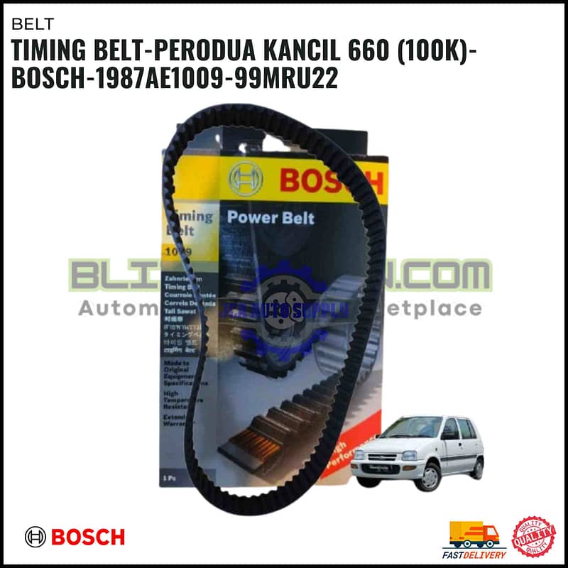 Timing Belt-Perodua Kancil 660 (100K)-BOSCH-1987AE1009-99MRU22