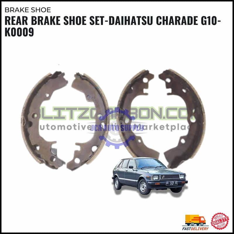 Rear Brake Shoe Set-Daihatsu Charade G10-K0009