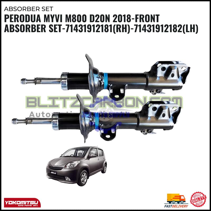 Perodua Myvi M800 D20N 2018-Front Absorber Set-71431912181(RH)-71431912182(LH)
