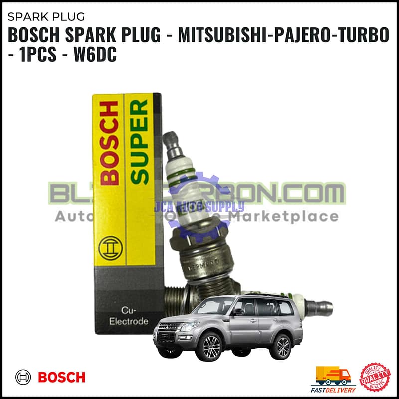 BOSCH Spark Plug - Mitsubishi-Pajero-Turbo - 1PCS - W6DC
