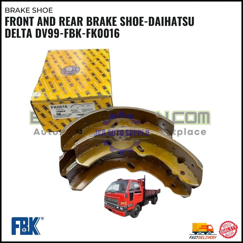 Front and Rear Brake Shoe-Daihatsu Delta DV99-FBK-FK0016
