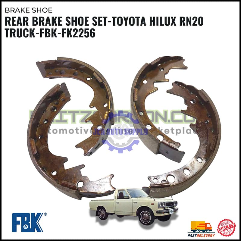 Rear Brake Shoe Set-Toyota Hilux RN20 Truck-FBK-FK2256