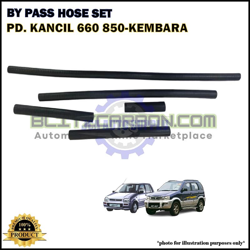 Perodua Kancil 660 850-Kembara-By Pass Hose Set-99556