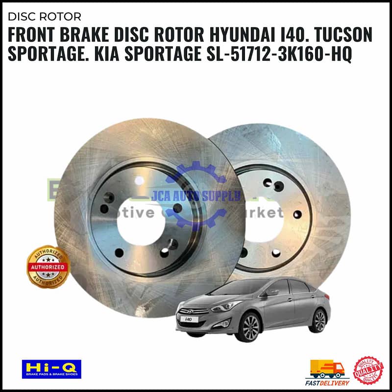 FRONT BRAKE DISC ROTOR HYUNDAI I40. TUCSON SPORTAGE. KIA SPORTAGE SL-51712-3K160-HQ
