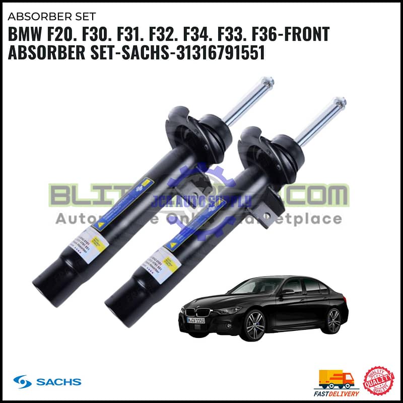 BMW F20. F30. F31. F32. F34. F33. F36-Front Absorber Set-Sachs-31316791551