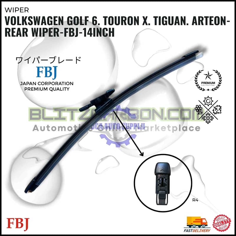 Volkswagen Golf 6. Touran X. Tiguan. Arteon-Rear Wiper-FBJ-14inch