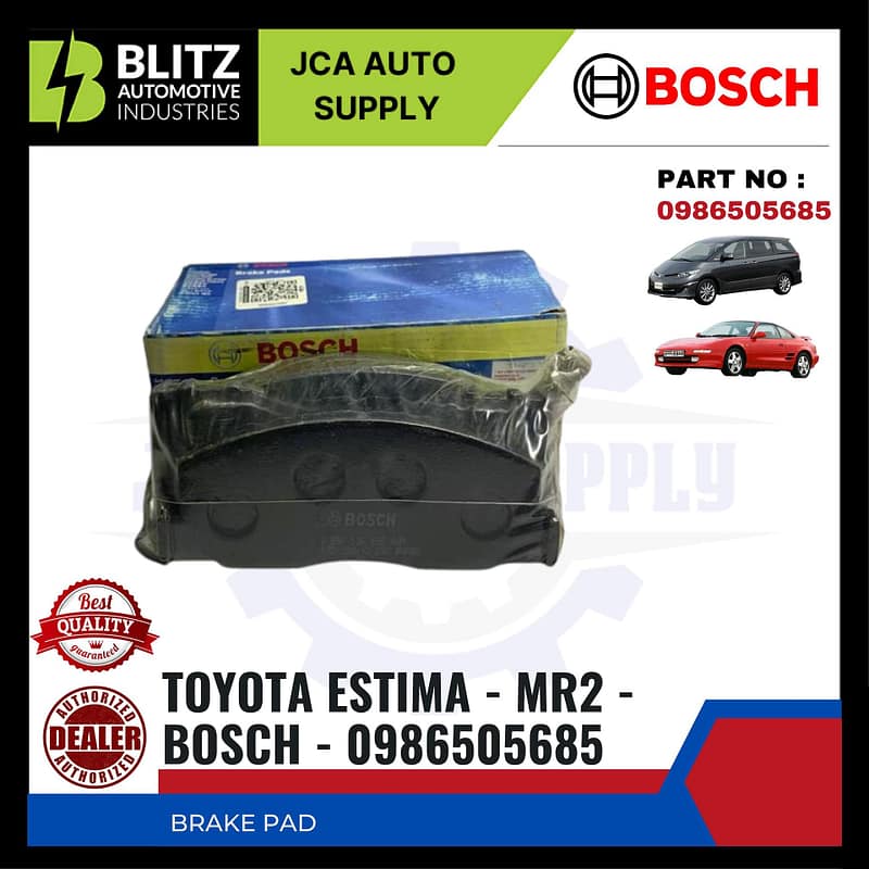 FRONT DISC BRAKE PAD (4PCS) - KIA - PRAGIO NEW ASIA - BOSCH - 0986505776