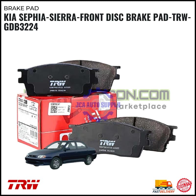 Kia Sephia-Sierra-Front Disc Brake Pad-TRW-GDB3224
