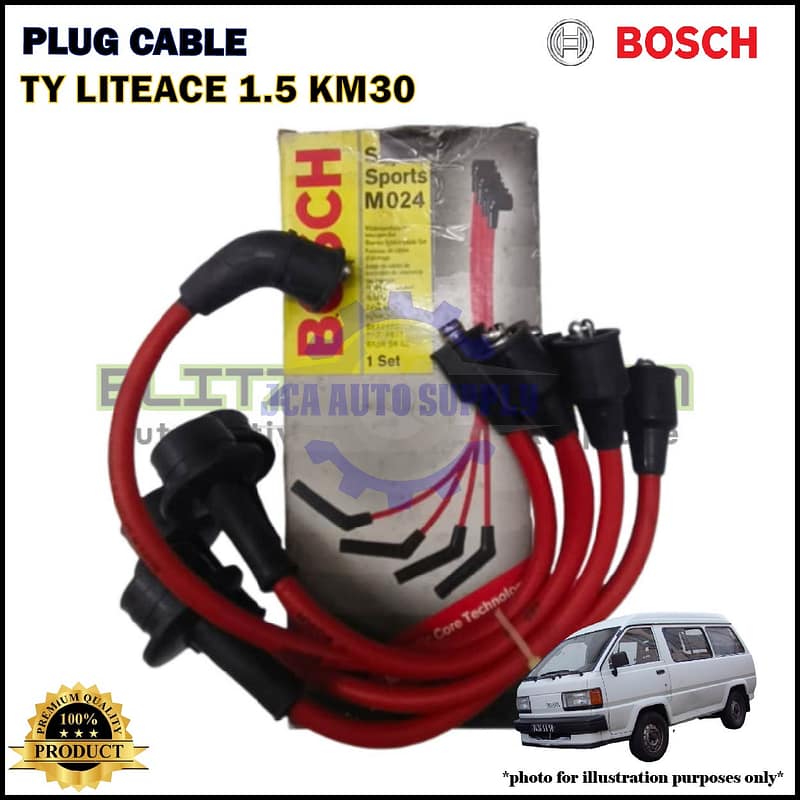 Toyota LiteAce 1.5cc KM30 36V-Land Cruiser-Spark Plug Cable-BOSCH-0986AM0024