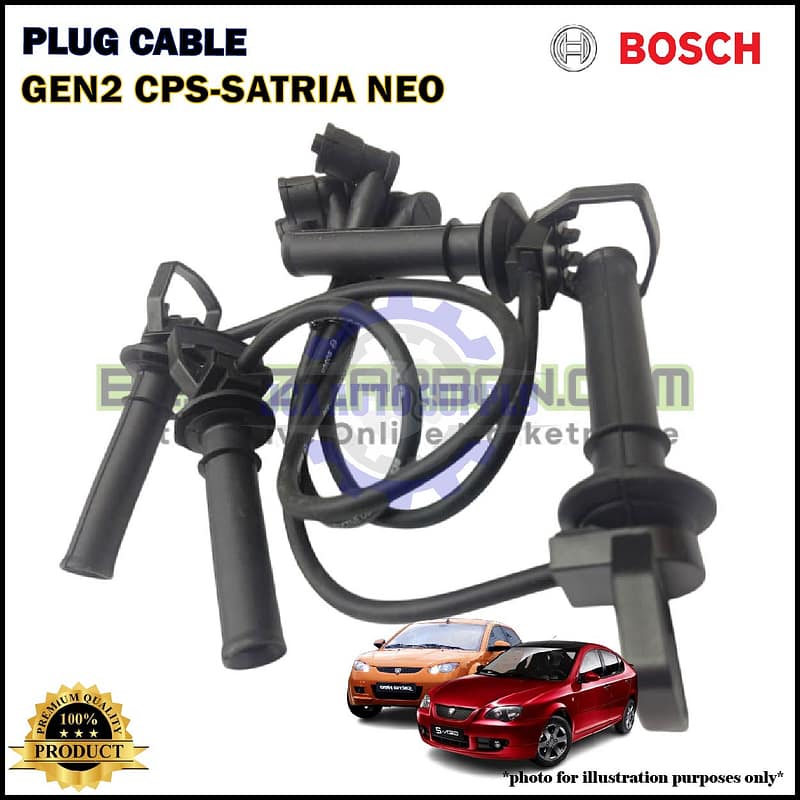 Kabel Palam Pencucuh-Proton GEN2 CPS-Satria Neo-Exora CPS-Spark Plug Cable-BOSCH-0986AM0051