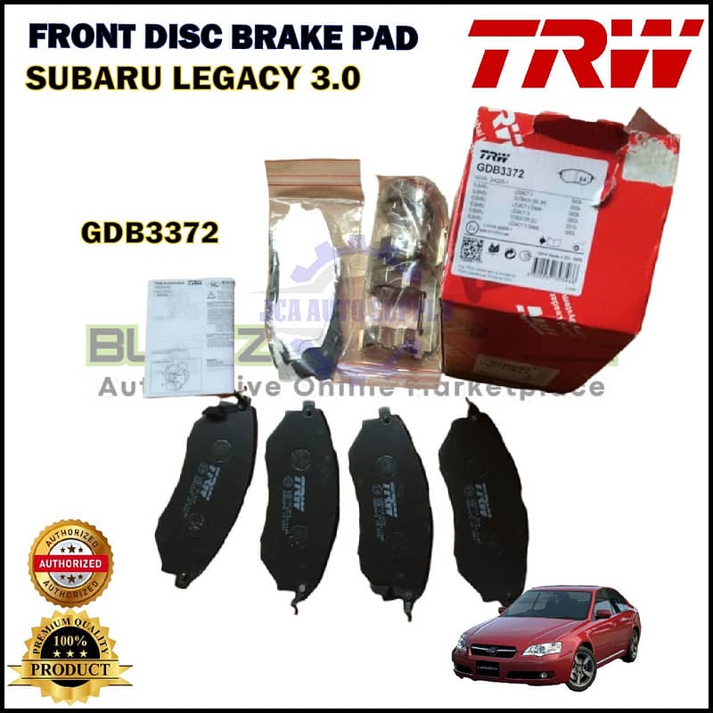 Subaru Forester SJG-Impreza-Legacy-Front Disc Brake Pad-TRW-GDB3372