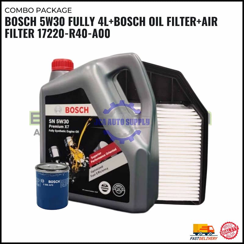 COMBO PACKAGE HONDA ACCORD TAO 2.4CC (YEAR 200-2012)-BOSCH 5W30 PACKAGE