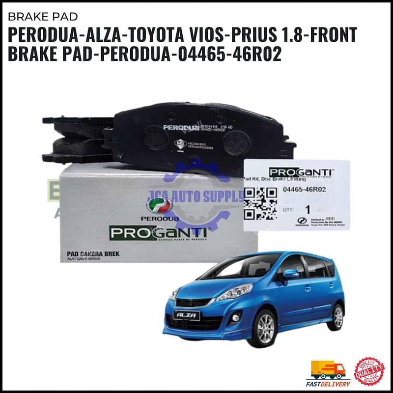 PERODUA - ALZA - TOYOTA VIOS - PRIUS 1.8 - FRONT BRAKE PAD - PERODUA - 04465-46R02