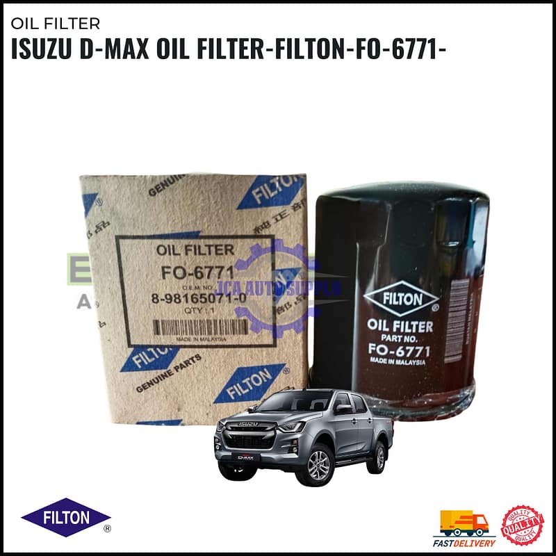 Isuzu D-Max Oil Filter-Filton-Fo-6771
