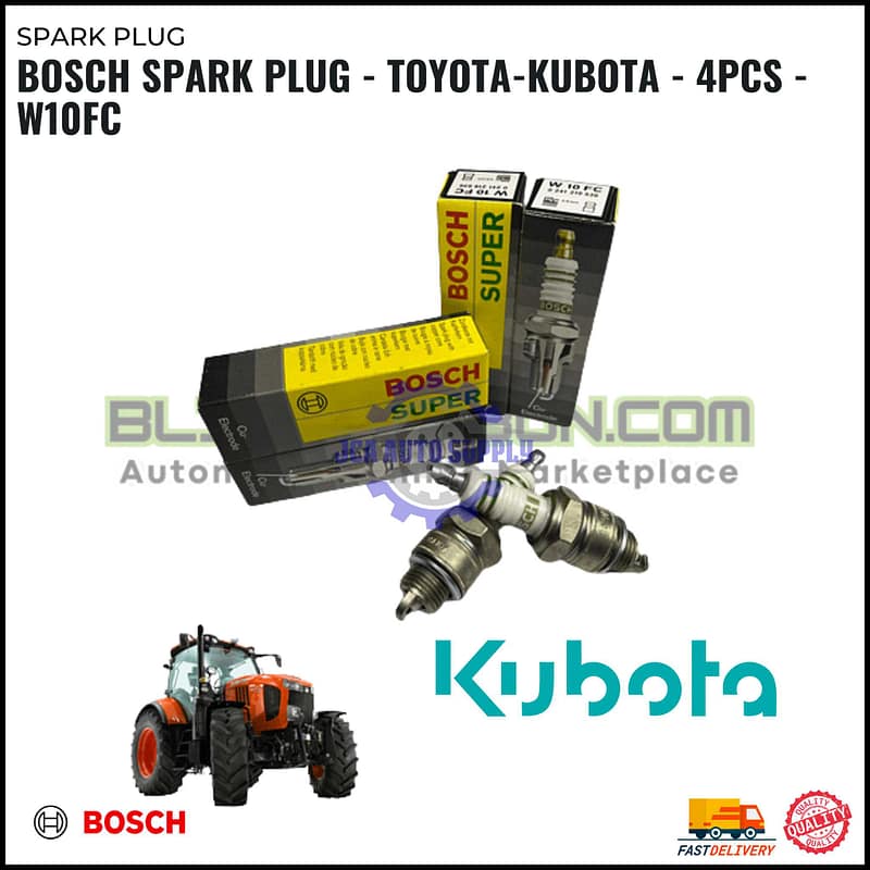 BOSCH Spark Plug - Toyota-Kubota - 4PCS - W10FC
