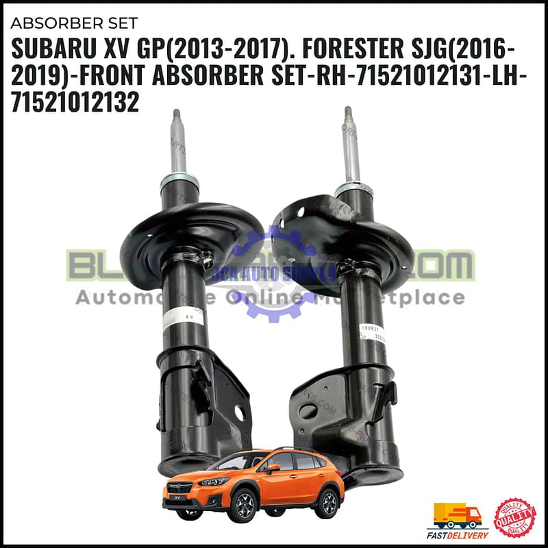 Subaru XV GP(2013-2017). Forester SJG(2016-2019)-Front Absorber Set-RH-71521012131-LH-71521012132