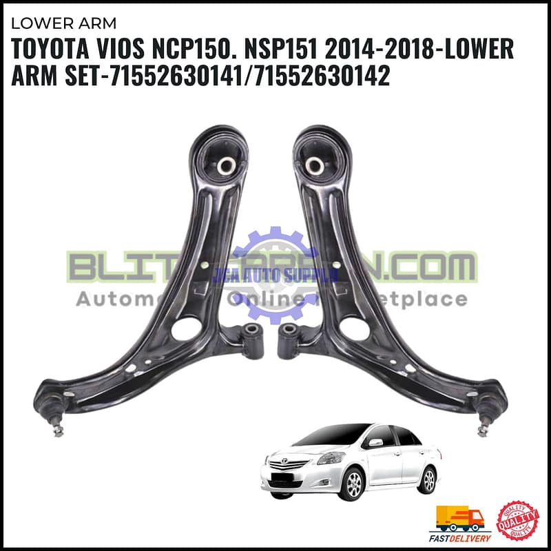 Toyota Vios NCP150. NSP151 2014-2018-Lower Arm Set-71552630141/71552630142