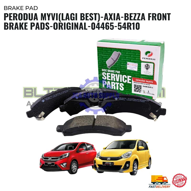 ORIGINAL Perodua Myvi (Lagi Best) - Axia - Bezza Front Brake Pads - Original - 04465-54R10