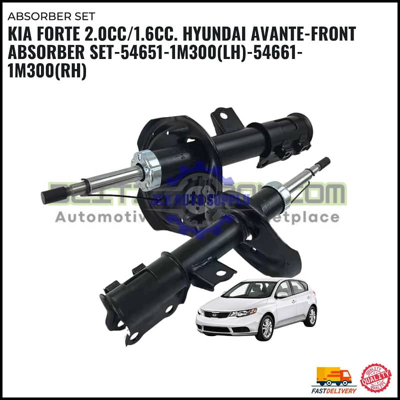 Kia Forte 2.0cc/1.6cc. Hyundai Avante-Front Absorber Set-54651-1M300(LH)-54661-1M300(RH)