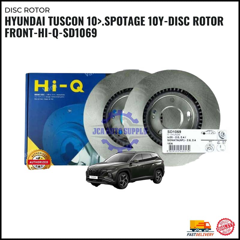Hyundai Tuscon 10>.Spotage 10Y-Disc Rotor Front-HI-Q-SD1069