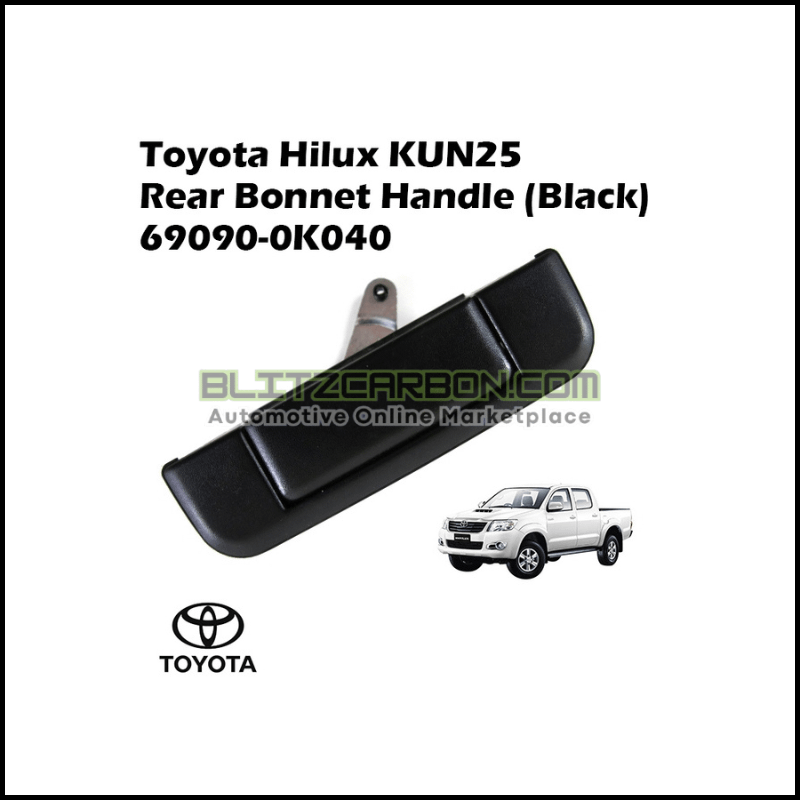 Toyota Hilux KUN25 Rear Bonnet Handle (Black) 69090-89102