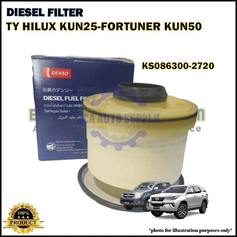 Toyota Hilux KUN25-KUN26-Fortuner KUN50-Hiace KDH200 Diesel Filter-KS086300-2720 (23390-0L041/YZZA1)