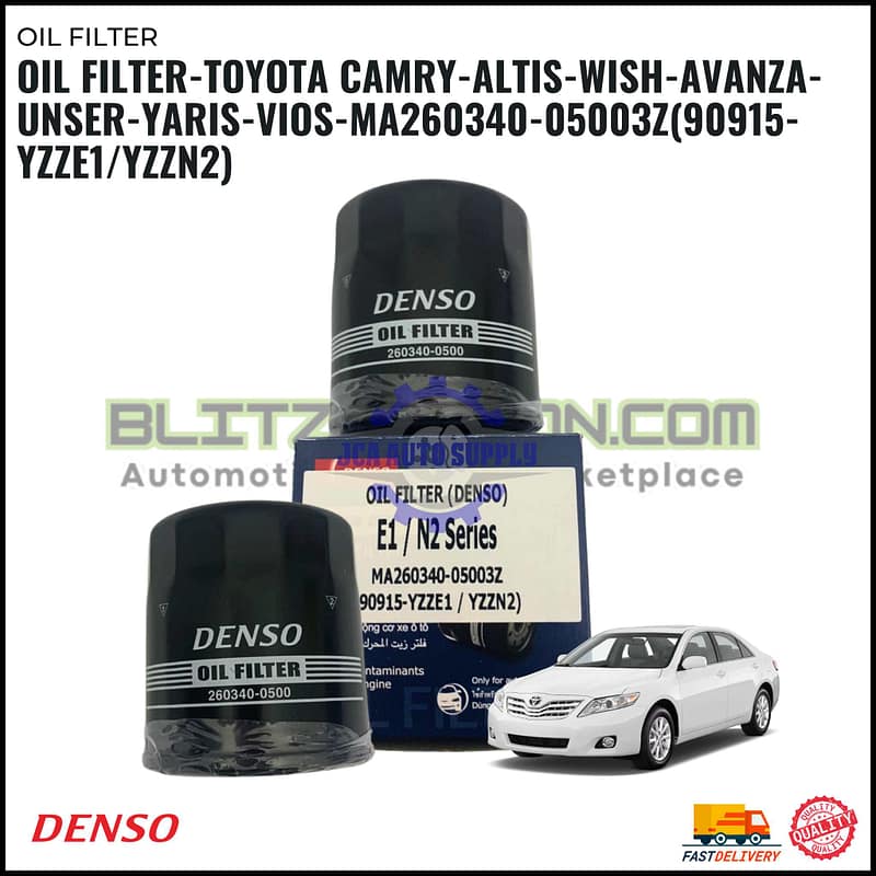 Oil Filter-Toyota Camry-Altis-Wish-Avanza-Unser-Yaris-Vios-MA260340-05003Z(90915-YZZE1/YZZN2)