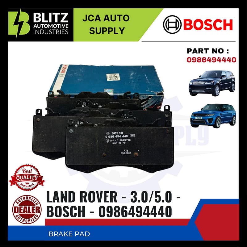 Proton Waja 1.6 - Perodua Alza 1.5 Front Brake Pads - BOSCH - 0986505002