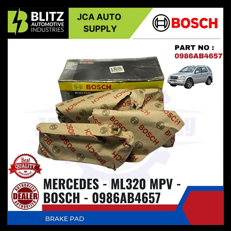 Nissan Navara D40 Front Brake Pads - BOSCH - 0986AB1044