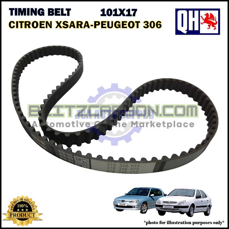 Tali Timing-Citroen Xsara 1.6cc-Peugeot 306 1.6cc-Timing Belt-QHUK-QTB348 (101X17)