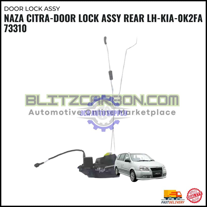 Naza Citra-Door Lock Assy Rear LH-Kia-0K2FA 73310